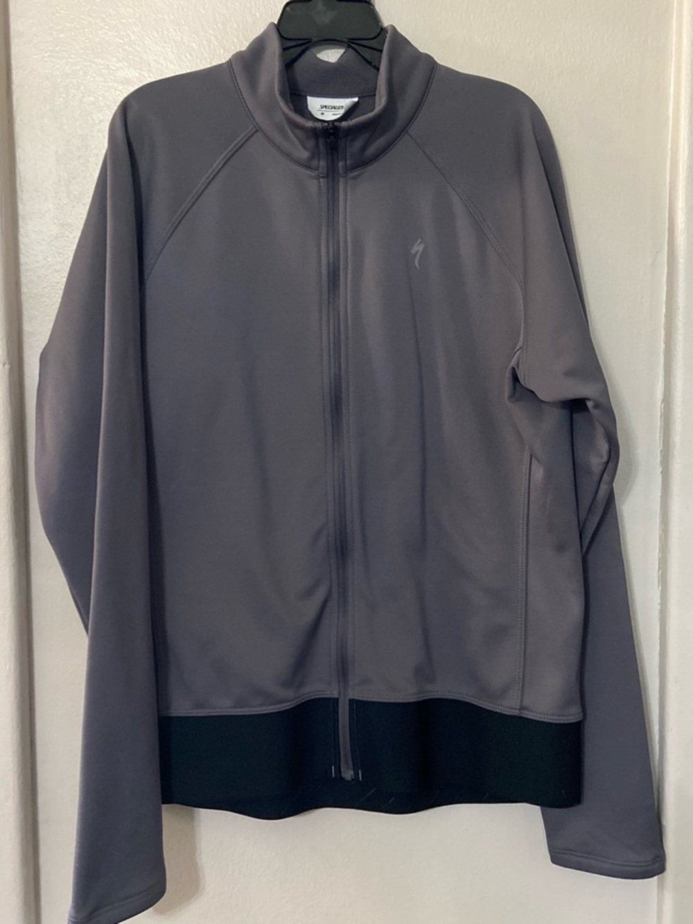 Specialized Gray Full-Zip Performance Jacket with Black Hem